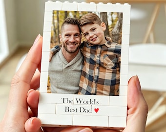 Custom Photo Brick Puzzle for Father's Day,Personalized Building Block Picture Gift for Dad,Unique Anniversary/Birthday Gift for Him,Grandpa