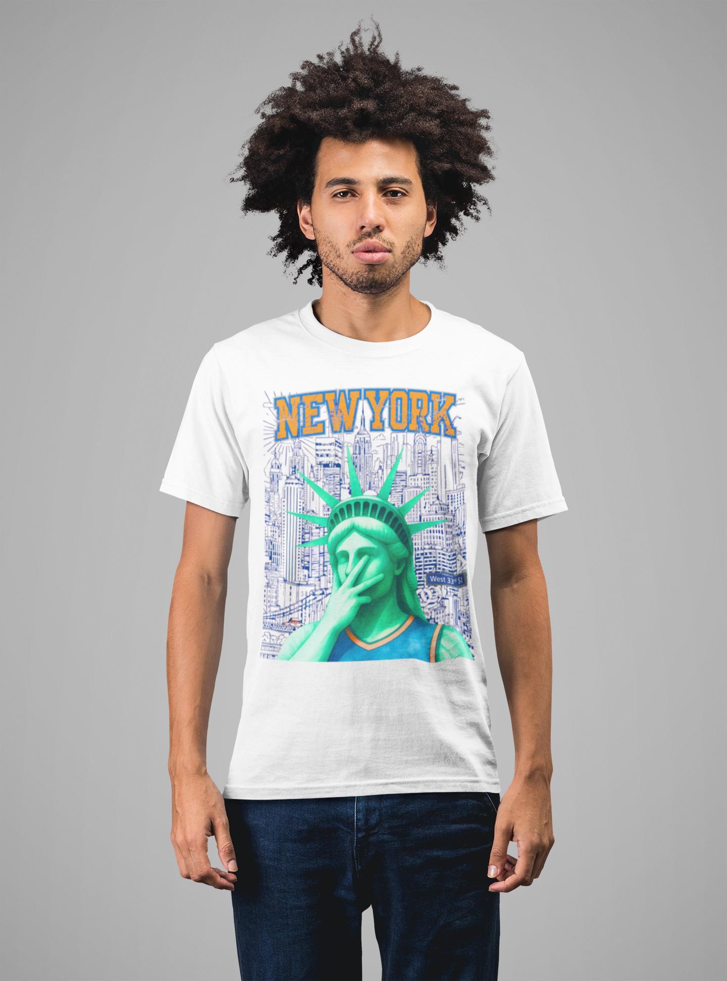 New York Basketball Shirt, Jalen Brunson Statue of Liberty T-shirt