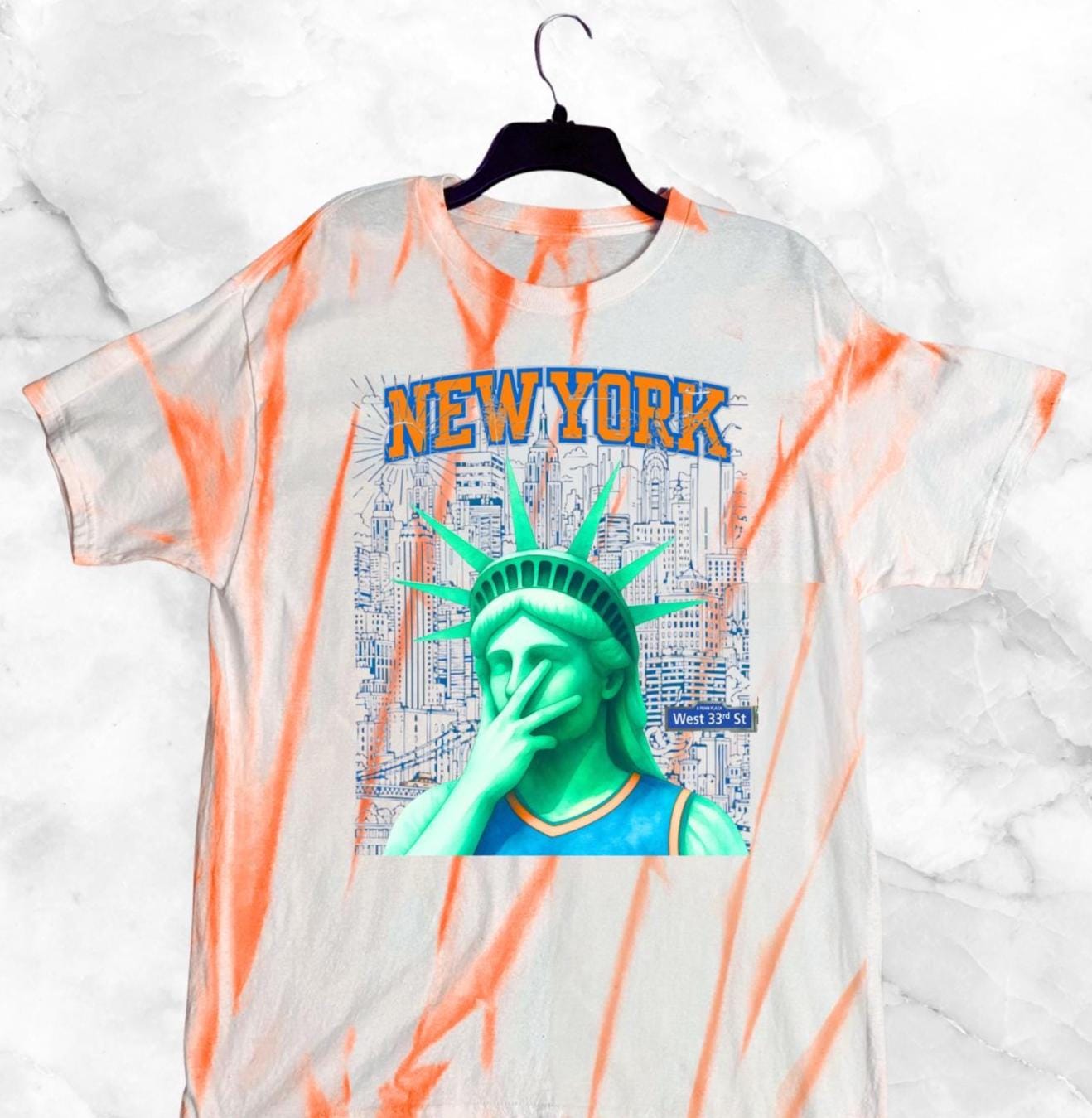 New York Basketball Shirt, Jalen Brunson Statue of Liberty T-shirt