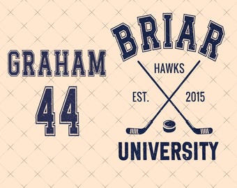Briar Hockey Png, Off-Campus Crewneck, Hockey Romance Png, Briar U Png, Campus Hockey, Briar U Png, Custom University Hockey