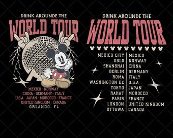 Retro Epcot World Tour PNG de 2 caras, Bebida alrededor del mundo PNG, Epcot Disney World PNG, Epcot Bebida alrededor del mundo PNG, Disney 2026