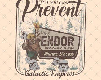 Ewok Star Wars Png, Ewok Endor National Park Protect Our Forest Png, Vintage Star Wars Forest Camp Png, Disney Png