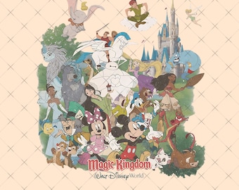 Walt Disney World retro PNG, Magic Kingdom PNG, Disneyworld PNG, Castillo mágico PNG, Viaje a Disney PNG, Vacaciones en Disney PNG
