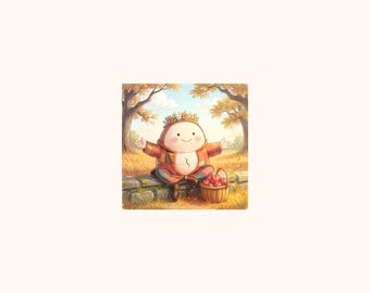 Humpty Dumpty | 10×10 Wall Art Print | Fairy Tale | Digital Download | Coral Penguin