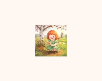 The ABC Song | 11×14 Wall Art Print | Fairy Tale | Digital Download | Coral Penguin