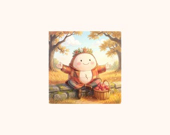 Humpty Dumpty | 8×10 Wall Art Print | Fairy Tale | Digital Download | Coral Penguin