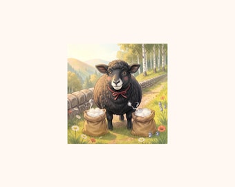Baa Baa Black Sheep | 8×10 Wall Art Print | Fairy Tale | Digital Download | Coral Penguin