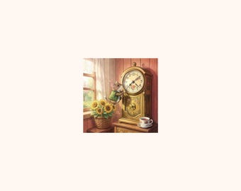 Hickory Dickory Dock | 11×14 Wall Art Print | Fairy Tale | Digital Download | Coral Penguin