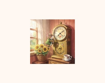 Hickory Dickory Dock | 8×10 Wall Art Print | Fairy Tale | Digital Download | Coral Penguin