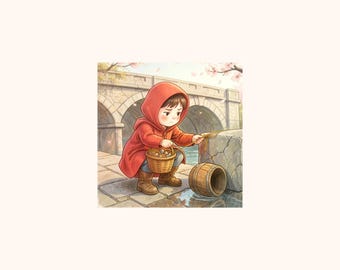 London Bridge Is Falling Down | 8×10 Wall Art Print | Fairy Tale | Digital Download | Coral Penguin