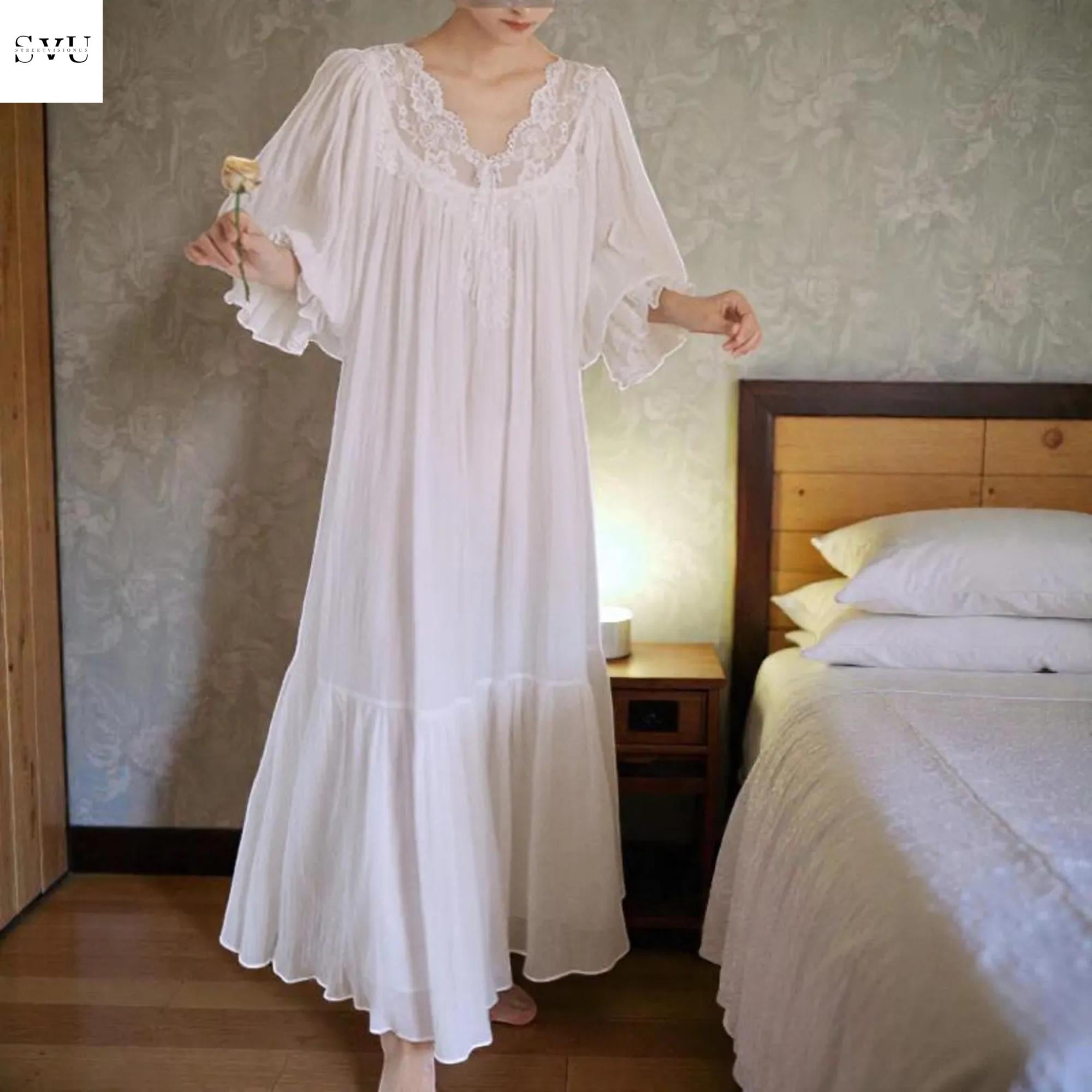 Camicia da notte Alina di Toscana Lingerie in Caldo cotone J939