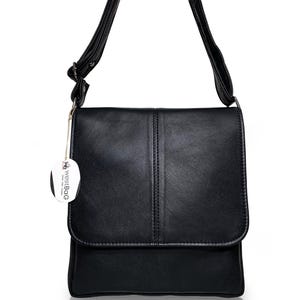 Genuine Leather Messenger Bag, Crossbody Shoulder Satchel, Unisex, Made in Turkey