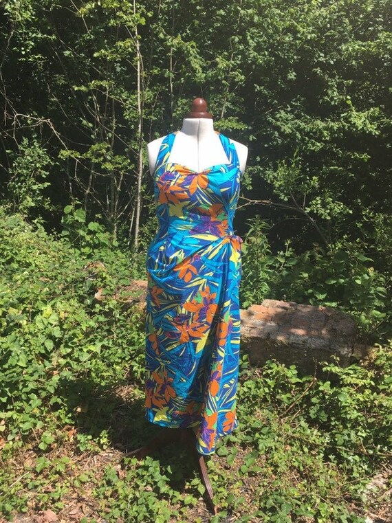 Size 14 Tropical Cotton Dress - Etsy