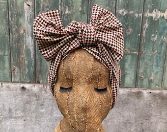 Houndstooth Needlecord Headwrap