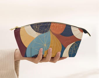 Boho Makeup Tasche - Kosmetiktäschchen aus Kunstleder | Reise-Organisator-Kasten | Boha Zuckerra