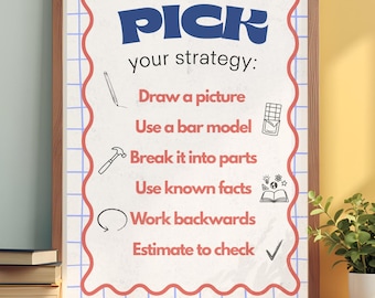 KS2 Maths Strategy Poster | Problem Solving Steps | Classroom Maths Display Printable