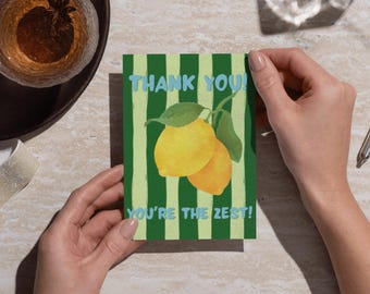 Printable Teacher Appreciation Card | Instant Download | Italian Lemon Aesthetic
