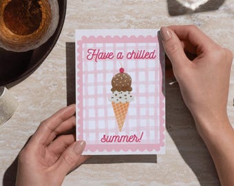 Funny End of Term Thank You Card | Teacher Appreciation | Cute Ice Cream Pun Card