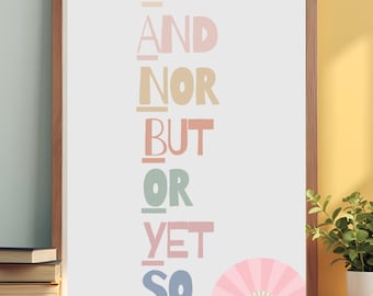 FANBOYS Conjunction Poster | KS2 Grammar Display | Classroom Printable