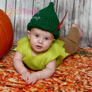 INSTANT Download Elf / Peter Pan / Robin Hood Hat CROCHET PATTERN Pdf File 6 Sizes included Permission to sell finished item image 2