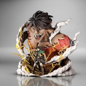 Eren Jaeger vs. Titan 3D STL Figure File |  Attack on Titan 3D Print Model STL | Digital Download