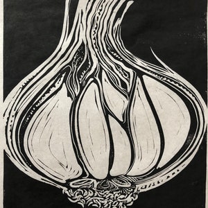 Garlic Bulb Linocut image 4