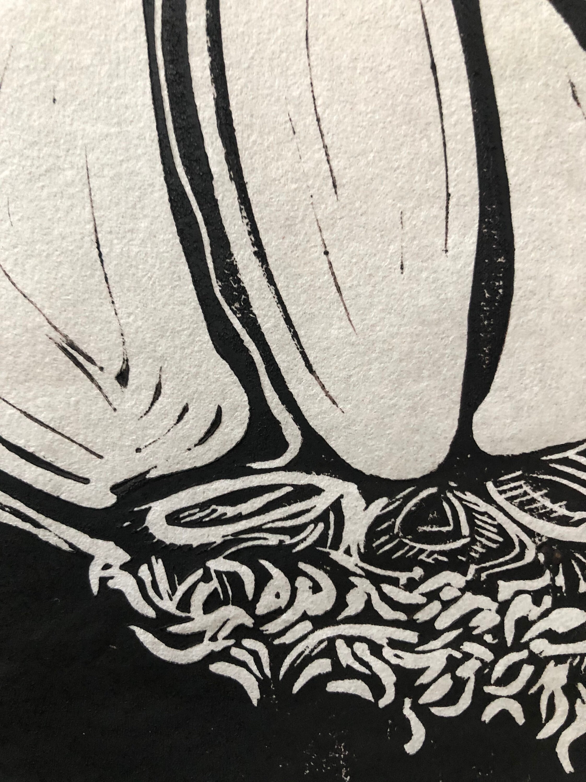 Garlic Bulb Linocut Etsy