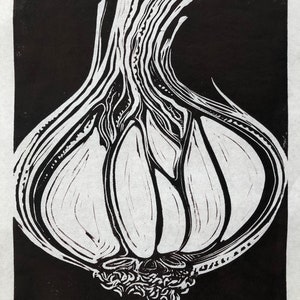 Garlic Bulb Linocut image 1