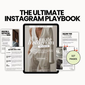 Minimal aesthetic mockup showing faceless content creation guides for TikTok, Instagram, and YouTube, fully editable PLR digital bundle