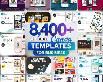 8400+ Instagram & Social Media Templates Canva Posts, Stories, Reels, Carousels Editable Done For You Templates Coaches Entrepreneur PLR MRR