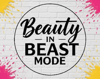 Vinilo decorativo "Beauty in Beast Mode" para coches, camiones, motocicletas, cajas de herramientas, escaparates, etc.