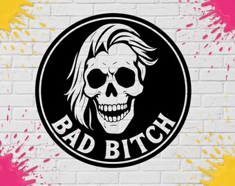 Vinilo adhesivo "Bad Bitch" para coches, camiones, motocicletas, cajas de herramientas, escaparates, etc.