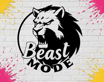 Vinilo adhesivo "Beast Mode" para coches, camiones, motocicletas, cajas de herramientas, escaparates, etc.