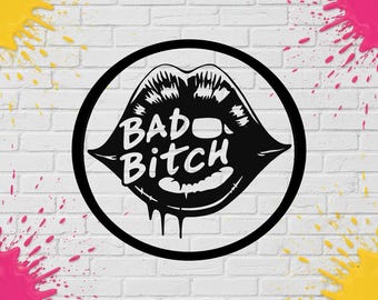 Vinilo adhesivo "Bad Bitch" para coches, camiones, motocicletas, cajas de herramientas, escaparates, etc.