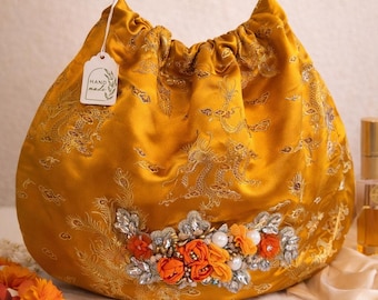 Handmade Top Handle Bag, Elegant Floral Handbag, Artisan Fabric Purse, Unique Designer Bag by Fabiola Piccioni