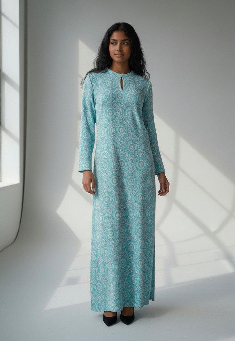 chinese dress ladies 60s/70s White Lace Maxi Dress Embroidered Details, Boho Hippie Maxi Dr–  Papillon Vintage Shop main image 0