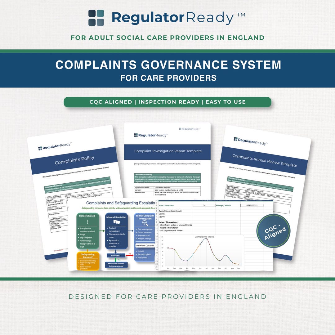 Complaints Governance System for Care Homes | CQC Compliance Toolkit ...