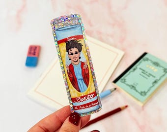 Holographic Bad Bunny Sticker – Votive Candle Art