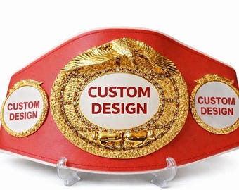 Custom Championship Belt – Gold Plated Leather Boxing Title Belt