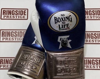 Blue Boxing Gloves, Professional Training, Sparring, Fight Gear (Customizable)