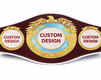 Custom Championship Belt – Personalized Boxing, Wrestling, Title Trophy Belt