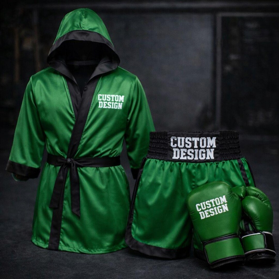 Pattern For Boxing Robe Custom Multi-color Satin Boxing Robe, Shorts, Gloves Set Personalized ...