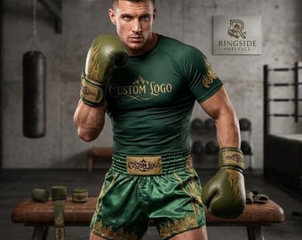 Custom Boxing Training Gear | Muay Thai Satin Shorts | Breathable Mesh Tee