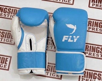 Custom Sky Blue Fly Boxing Sparring Gloves