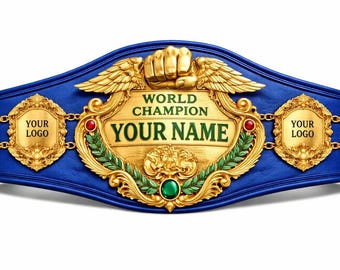 Custom Championship Boxing Belt – Personalized Gold Champion Title Award