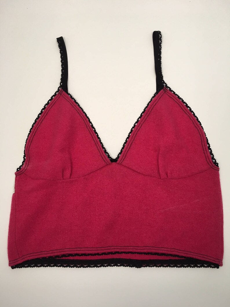 Anthracite colored cashmere mix bralette with pants