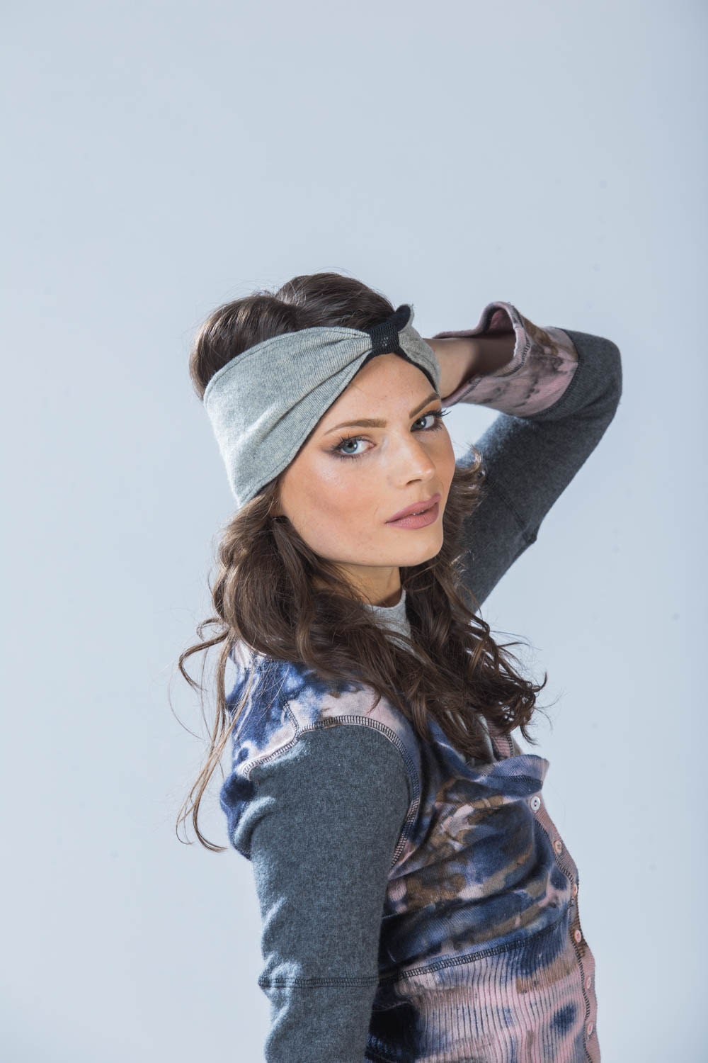 THICK HEADBAND IN LIGHT PINK CASHMERE 412455