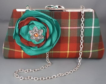 Prince Edward Island, Canada, Tartan Clutch, PEI Tartan Wedding Clutch, PEI Tartan Mother of the Bride Wedding Clutch