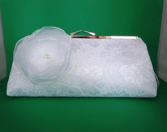 White Lace Bridal Clutch Mother of the Bride, Mother of the Groom, Bridesmaids