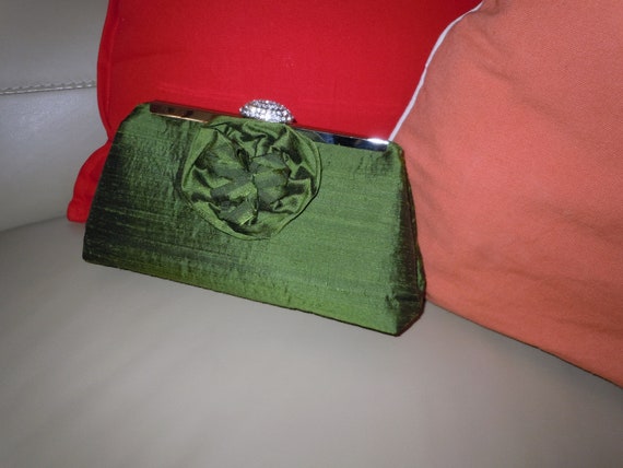 forest green clutch bag